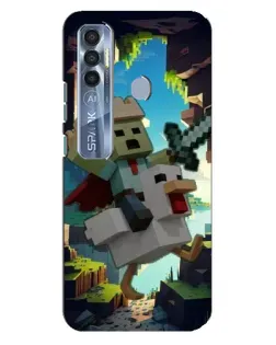 Чохол для TECNO Spark 7 Pro з картинкою «Стів та гусь»