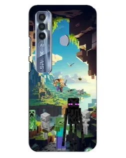 Чохол для TECNO Spark 7 Pro з картинкою «Ендермен у лісі»