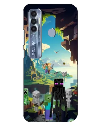 Чохол для TECNO Spark 7 Pro з картинкою «Ендермен у лісі»