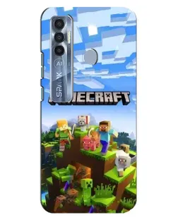 Чохол для TECNO Spark 7 Pro з картинкою «Minecraft класичний світ»