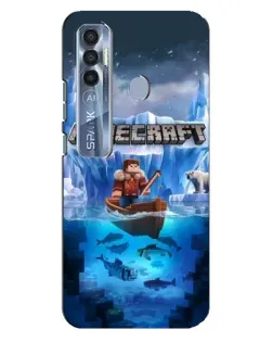 Чохол для TECNO Spark 7 Pro з картинкою «Minecraft льодянийсвіт»
