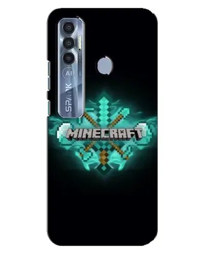 Чохол для TECNO Spark 7 Pro з картинкою «Minecraft Diamond лого»