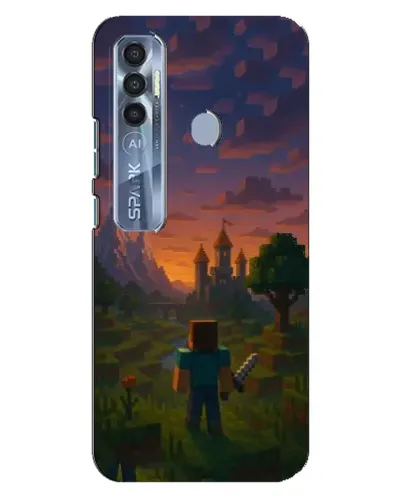 Чохол для TECNO Spark 7 Pro з картинкою «Стів біля вежі»