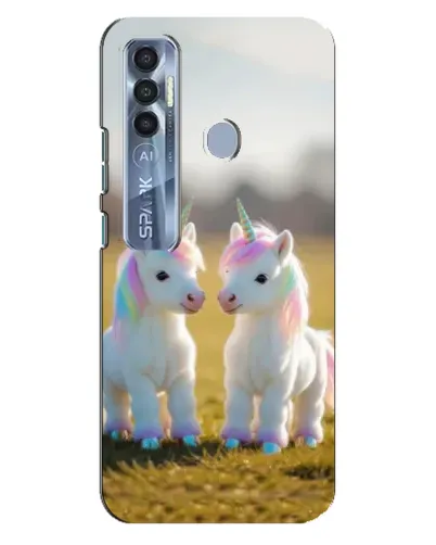 Чехол для TECNO Spark 7 Pro с картинкой «Пара единорогов» Чехол для TECNO Spark 7 Pro с картинкой «Пара единорогов»