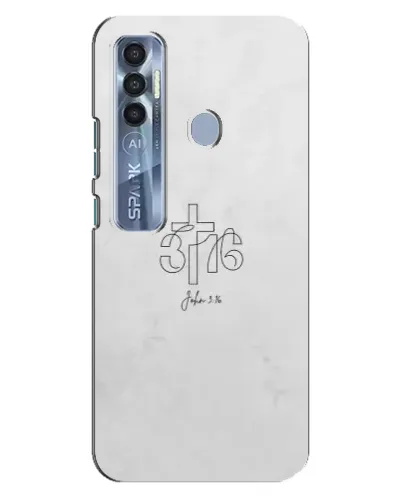 Чехол для TECNO Spark 7 Pro с картинкой «Иоанна 3:16 Крест»