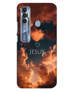 Чехол для TECNO Spark 7 Pro с картинкой «Сияние Имени Jesus»