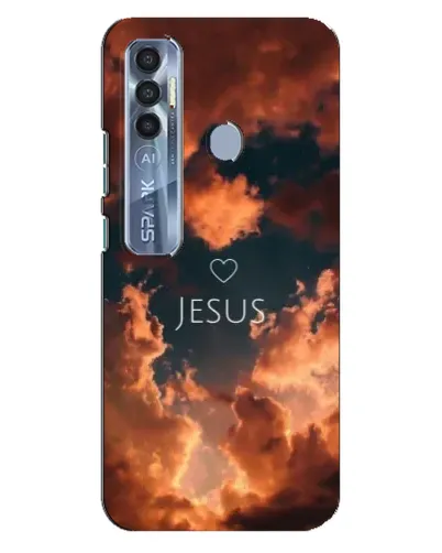 Чехол для TECNO Spark 7 Pro с картинкой «Сияние Имени Jesus»