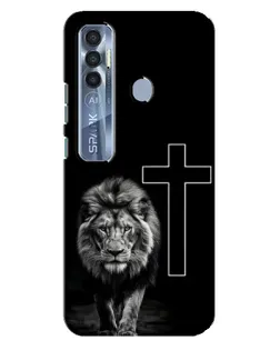 Чехол для TECNO Spark 7 Pro с картинкой «Лев и Крест»