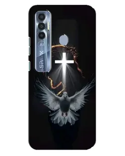 Чехол для TECNO Spark 7 Pro с картинкой «Голубь и Свет»