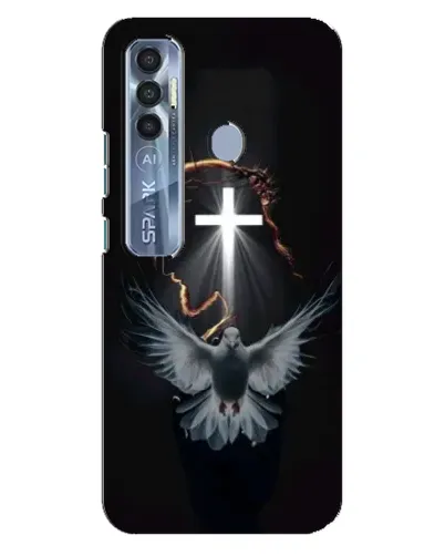 Чехол для TECNO Spark 7 Pro с картинкой «Голубь и Свет»