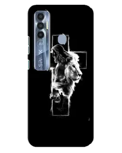 Чохол для TECNO Spark 7 Pro з картинкою «Сяючий хрест Jesus»