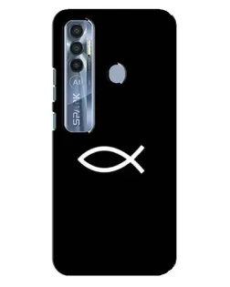 Чохол для TECNO Spark 7 Pro з картинкою «Символ риби Jesus»