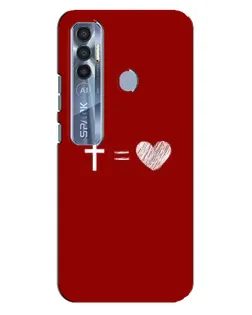 Чохол для TECNO Spark 7 Pro з картинкою «Рівняння любові»