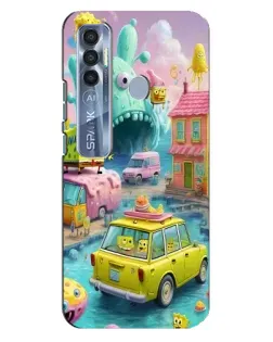 Чехол для TECNO Spark 7 Pro с картинкой «Монстр-трак приключения»