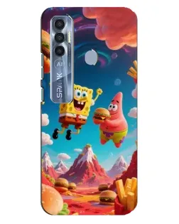 Чехол для TECNO Spark 7 Pro с картинкой «Космический фастфуд»