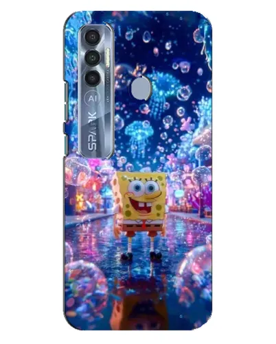 Чехол для TECNO Spark 7 Pro с картинкой «Неоновый океан»