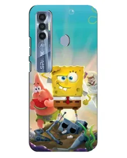 Чехол для TECNO Spark 7 Pro с картинкой «Спанч Боб победитель»