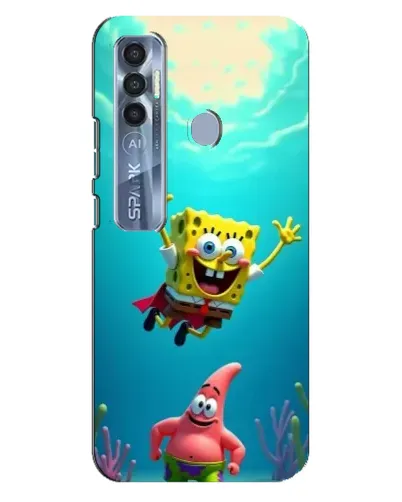 Чохол для TECNO Spark 7 Pro з картинкою «Спанч Боб під водою» Чохол для TECNO Spark 7 Pro з картинкою «Спанч Боб під водою»