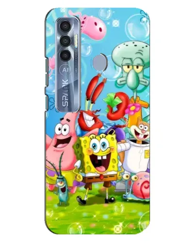 Чохол для TECNO Spark 7 Pro з картинкою «Губка Боб та друзі» Чохол для TECNO Spark 7 Pro з картинкою «Губка Боб та друзі»