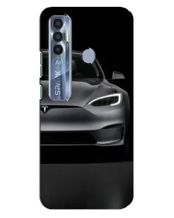 Чехол для TECNO Spark 7 Pro с картинкой «Tesla Model S Look»