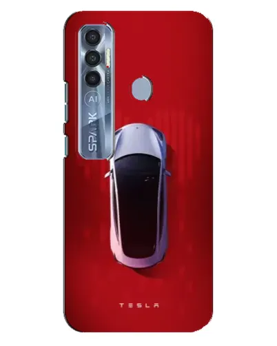 Чехол для TECNO Spark 7 Pro с картинкой «Tesla Top View»