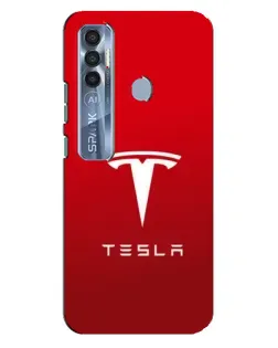 Чехол для TECNO Spark 7 Pro с картинкой «Tesla Red Classic»