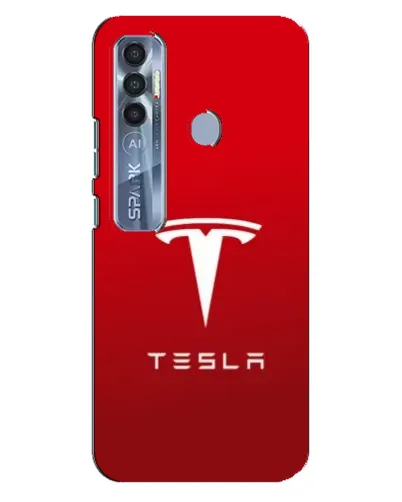 Чехол для TECNO Spark 7 Pro с картинкой «Tesla Red Classic»