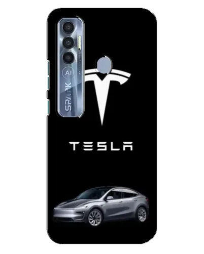 Чехол для TECNO Spark 7 Pro с картинкой «Tesla Model Y»