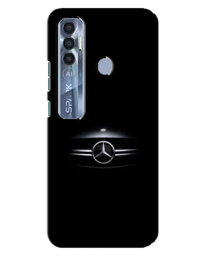 Чехол для TECNO Spark 7 Pro с картинкой «Mercedes — абстрактные линии»