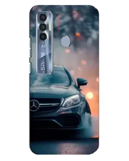 Чохол для TECNO Spark 7 Pro з картинкою «Mercedes — нічне місто»
