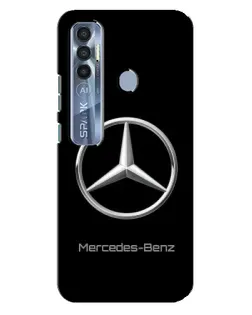 Чехол для TECNO Spark 7 Pro с картинкой «Mercedes Silver Logo»