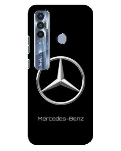 Чехол для TECNO Spark 7 Pro с картинкой «Mercedes Silver Logo»