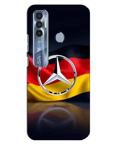 Чехол для TECNO Spark 7 Pro с картинкой «Mercedes — флаг Германии»
