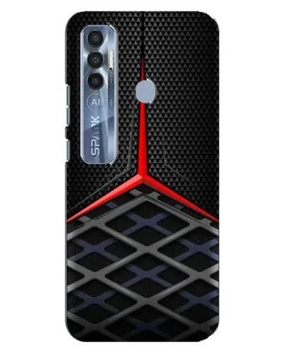Чехол для TECNO Spark 7 Pro с картинкой «Mercedes Carbon Grid»