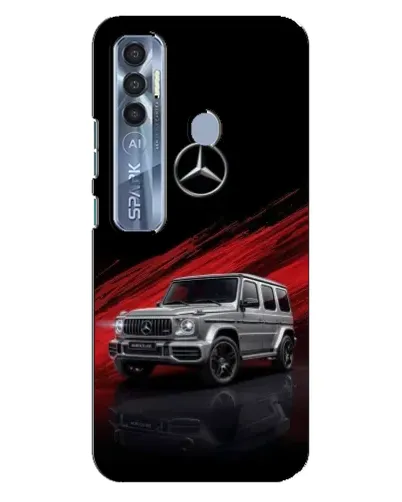 Чехол для TECNO Spark 7 Pro с картинкой «Mercedes G-Class красный»