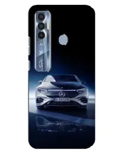 Чехол для TECNO Spark 7 Pro с картинкой «Ночной Mercedes EQ»