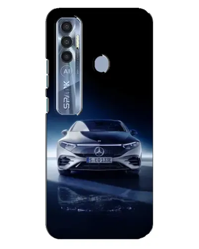 Чехол для TECNO Spark 7 Pro с картинкой «Ночной Mercedes EQ»