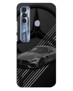 Чехол для TECNO Spark 7 Pro с картинкой «Mercedes AMG — графика»