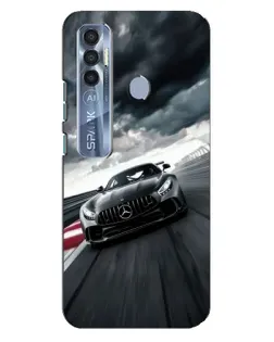 Чехол для TECNO Spark 7 Pro с картинкой «Гоночный Mercedes AMG»