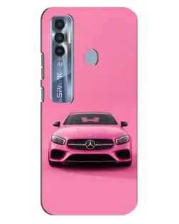 Чохол для TECNO Spark 7 Pro з картинкою «Рожевий Mercedes AMG»