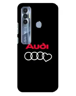 Чохол для TECNO Spark 7 Pro з картинкою «Логотип Audi Heart»