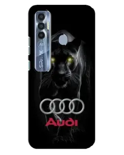 Чохол для TECNO Spark 7 Pro з картинкою «Пантера та Audi»