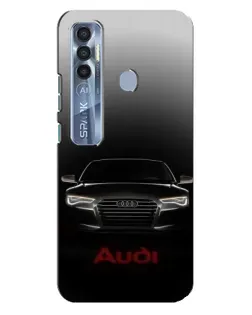 Чохол для TECNO Spark 7 Pro з картинкою «Audi — градієнтний контур»