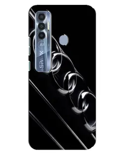 Чохол для TECNO Spark 7 Pro з картинкою «Audi — абстрактні кільця»