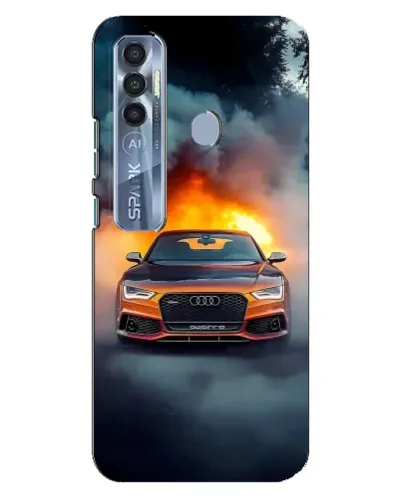 Чохол для TECNO Spark 7 Pro з картинкою «Audi у вогняному диму» Чохол для TECNO Spark 7 Pro з картинкою «Audi у вогняному диму»