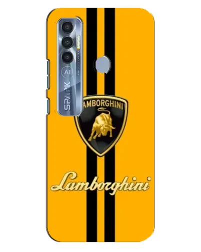 Чохол для TECNO Spark 7 Pro з картинкою «Lamborghini Stripe жовтий» Чохол для TECNO Spark 7 Pro з картинкою «Lamborghini Stripe жовтий»