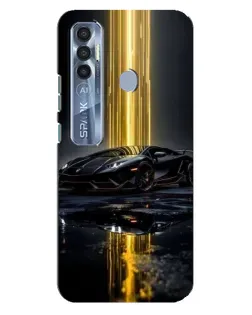 Чохол для TECNO Spark 7 Pro з картинкою «Нічний Lamborghini драйв»