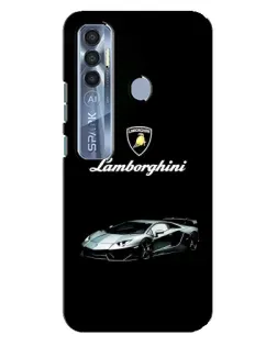 Чохол для TECNO Spark 7 Pro з картинкою «Логотип Lamborghini класика»