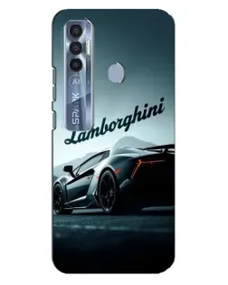 Чохол для TECNO Spark 7 Pro з картинкою «Класичний Lamborghini надпис»