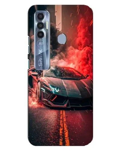 Чохол для TECNO Spark 7 Pro з картинкою «Lamborghini червоний дим» Чохол для TECNO Spark 7 Pro з картинкою «Lamborghini червоний дим»